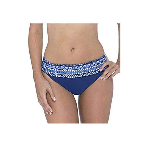 Profile by Gottex Folklore Petrol Blue Fold Over Hipster Bikini Bottom - Sandi's Beachwear