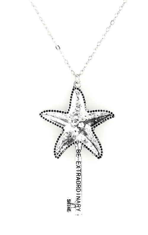 Good Works - Be Happy Star Key Necklace - Sandi's Beachwear