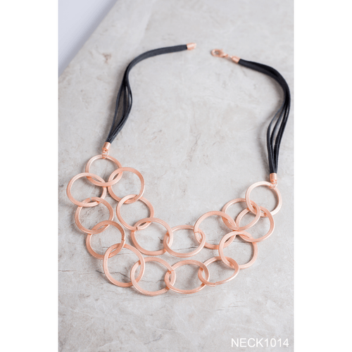 Simply Noelle - The Nile Faux Suede Circle Necklace - Sandi's Beachwear
