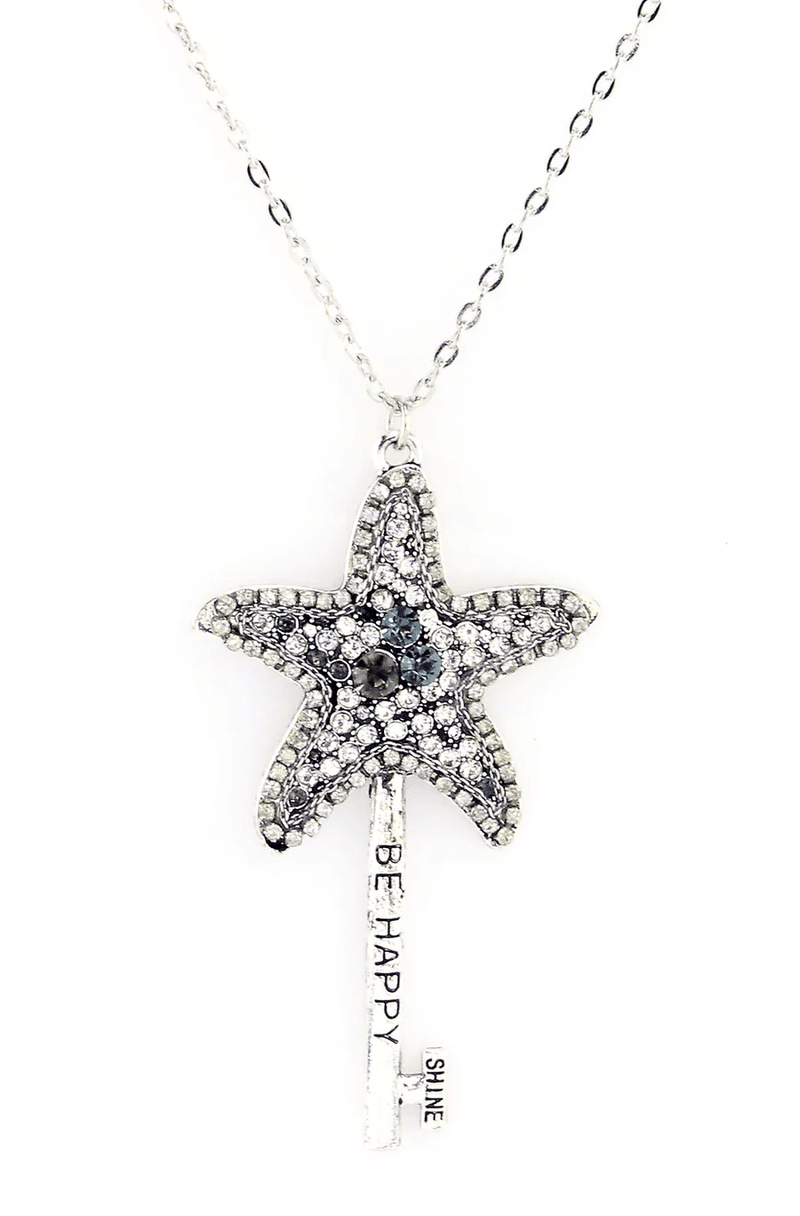 Good Works - Be Happy Star Key Necklace - Sandi's Beachwear