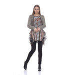 Kamana Beige Multi-Color Long Sleeve Tunic - Sandi's Beachwear