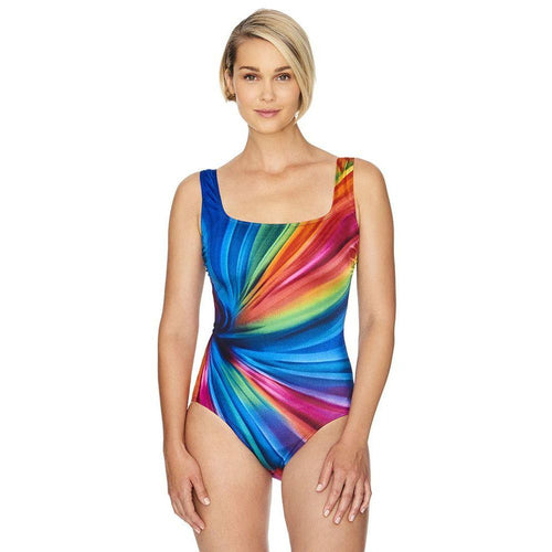 Longitude Twisted Ways Panel Scoop neck One Piece Swimsuit - Sandi's Beachwear
