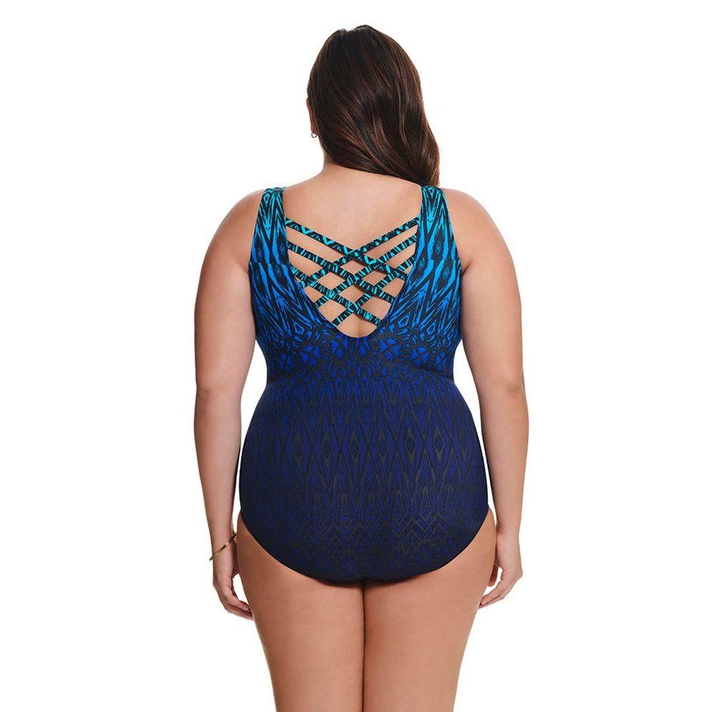 LONGITUDE - Tahoe Ombre Triple X-Back One Piece Swimsuit