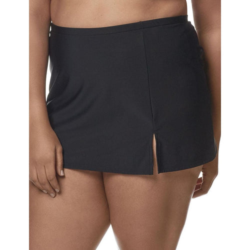 Penbrooke / Shape Solver Solid Basic Side Slit Swim Skort - Sandi's Beachwear