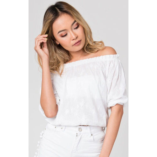 Pia Rossini Amal Top White - Sandi's Beachwear