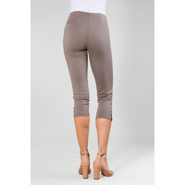 Simply Noelle - Ponte Cropped Button Pant - Sandi's Beachwear