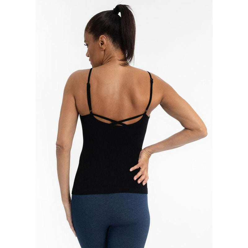 Elietian-Ribbed Keyhole Cami - Sandi's Beachwear