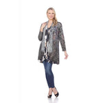 Kamana Grey/Green Long Sleeve Cardigan - Sandi's Beachwear