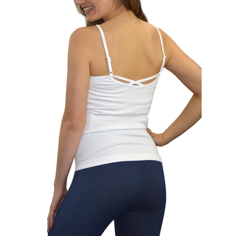 Elietian-Ribbed Keyhole Cami - Sandi's Beachwear