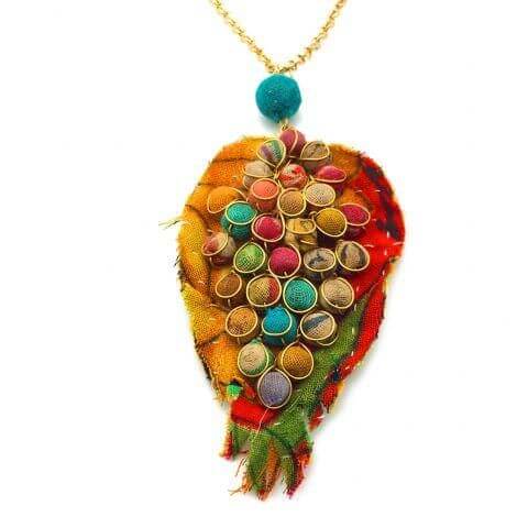 Anju - Aasha Leaf Pendant Necklace - Sandi's Beachwear